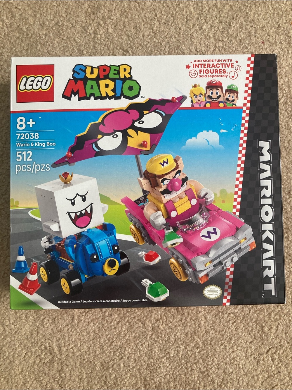 LEGO Super Mario Wario & King Boo Kart Set Pink & Blue